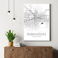 Bakersfield California City Map Poster - GroovyGrove