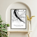 Harrisburg Pennsylvania City Map Poster - GroovyGrove