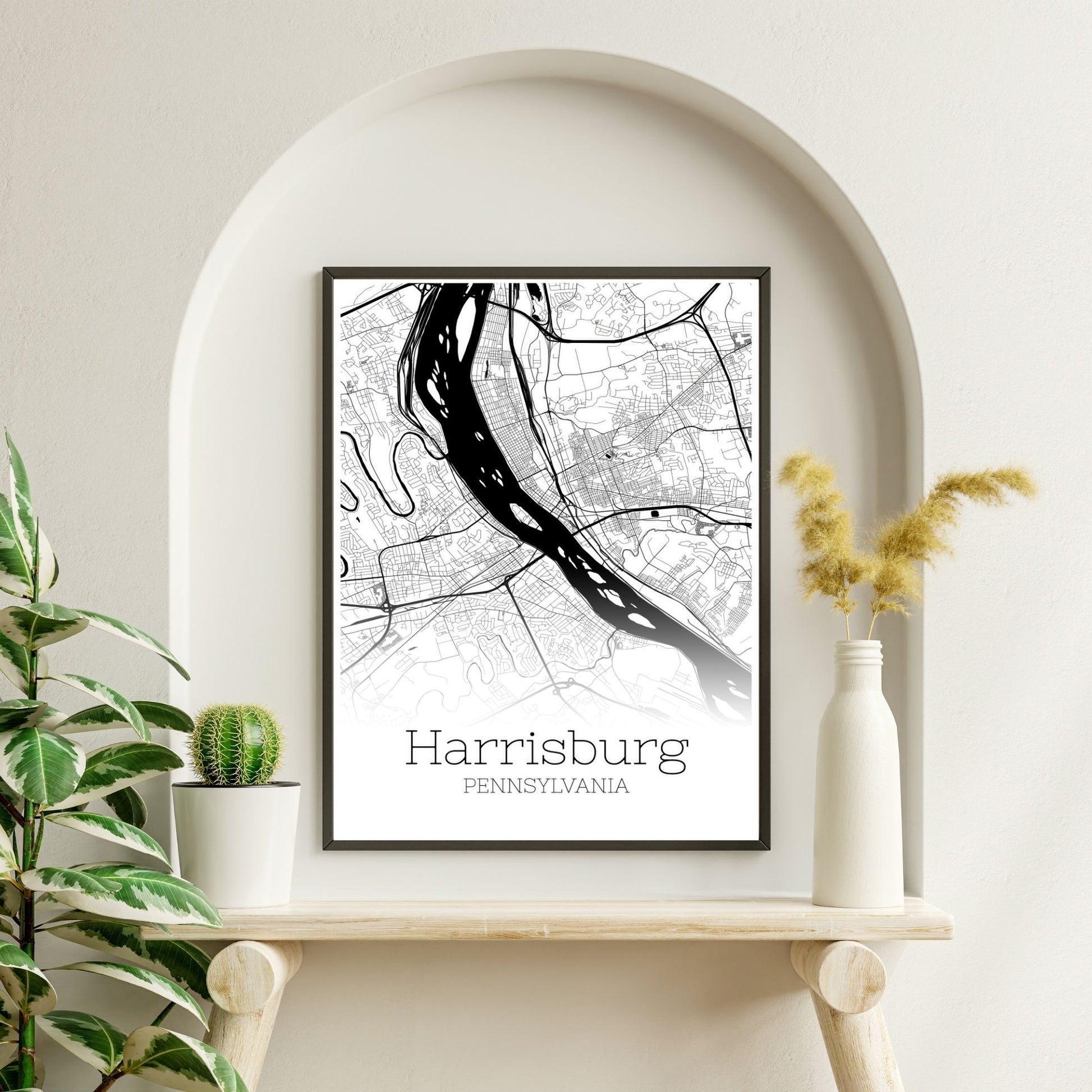 Harrisburg Pennsylvania City Map Poster - GroovyGrove