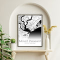 Mount Pleasant South Carolina City Map Poster - GroovyGrove