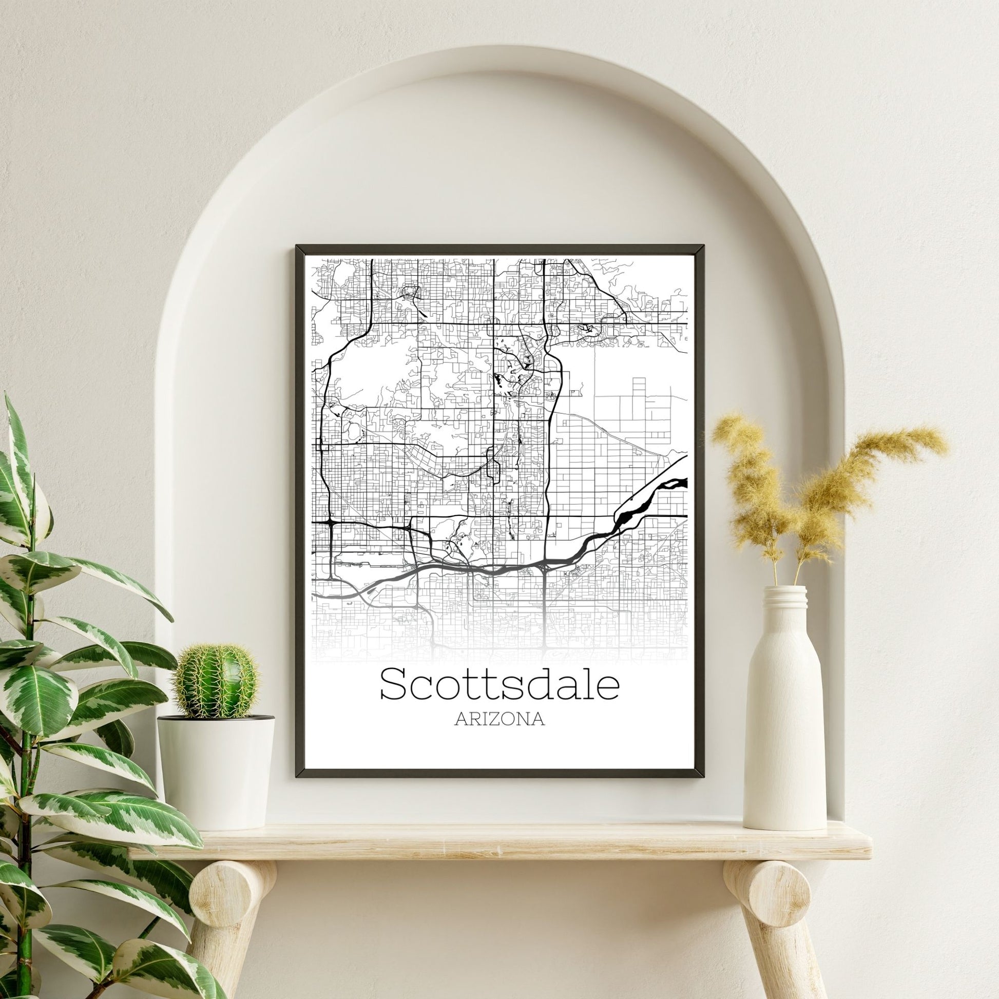 Scottsdale Arizona City Map Poster - GroovyGrove