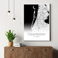 Clearwater Florida City Map Poster - GroovyGrove