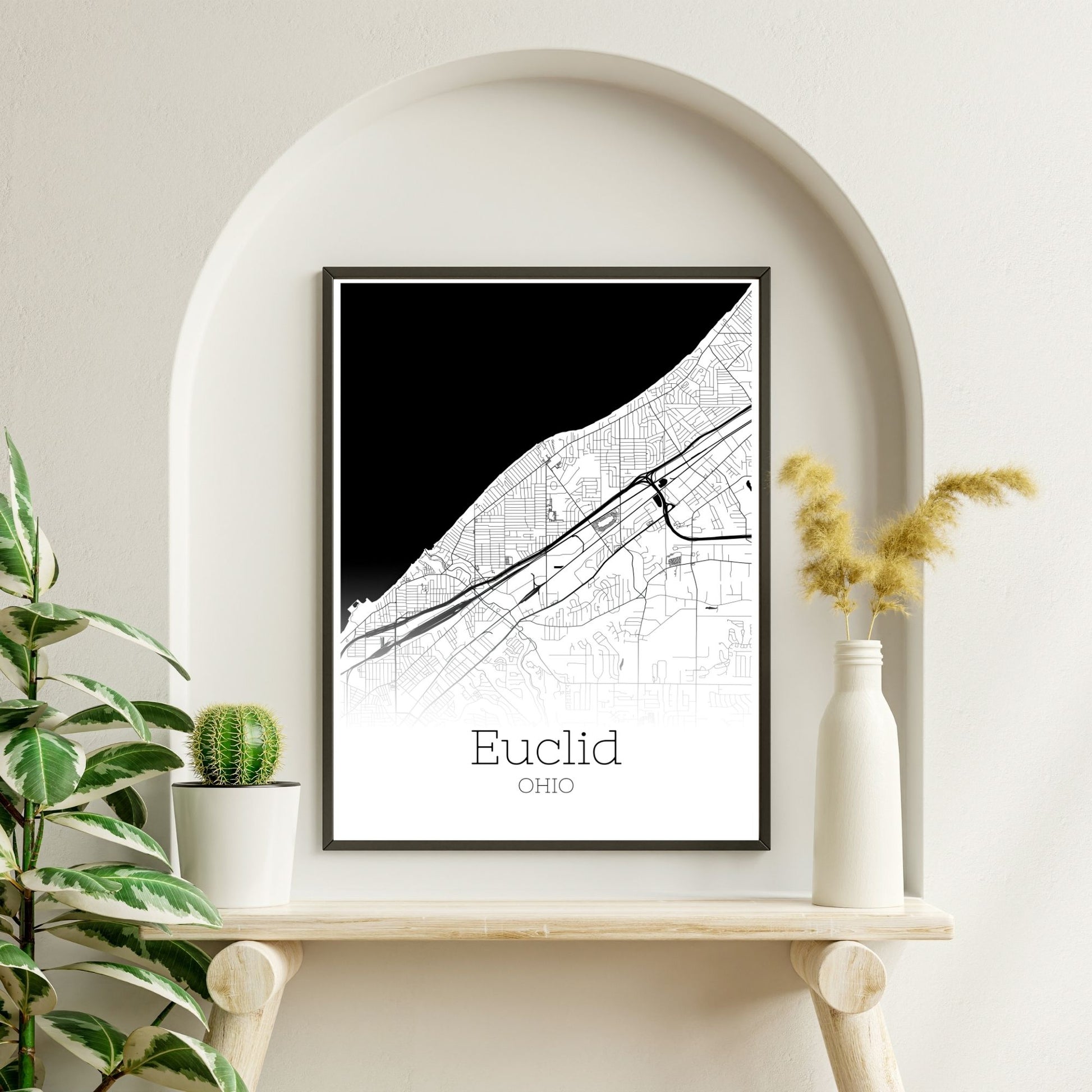 Euclid Ohio City Map Poster - GroovyGrove