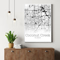 Coconut Creek Florida City Map Poster - GroovyGrove