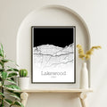 Lakewood Ohio City Map Poster - GroovyGrove