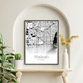 Hialeah Florida City Map Poster - GroovyGrove