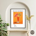 Sex on the Beach Retro Cocktail Poster - GroovyGrove