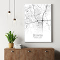 Bowie Maryland City Map Poster - GroovyGrove