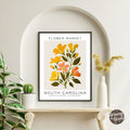 South Carolina Flower Market Poster - GroovyGrove