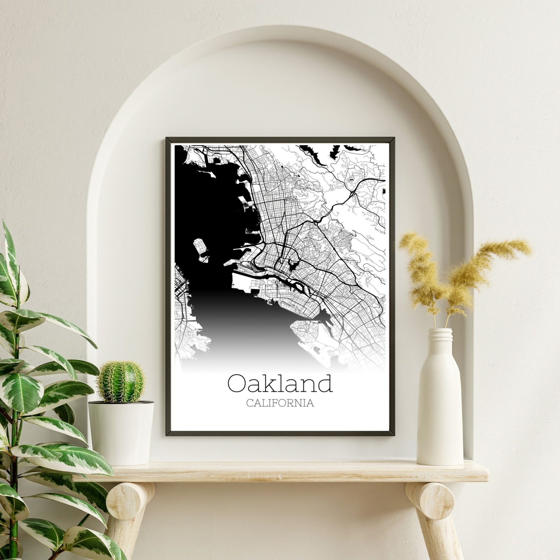 Oakland California City Map Poster - GroovyGrove