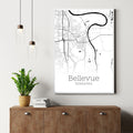 Bellevue Nebraska City Map Poster - GroovyGrove