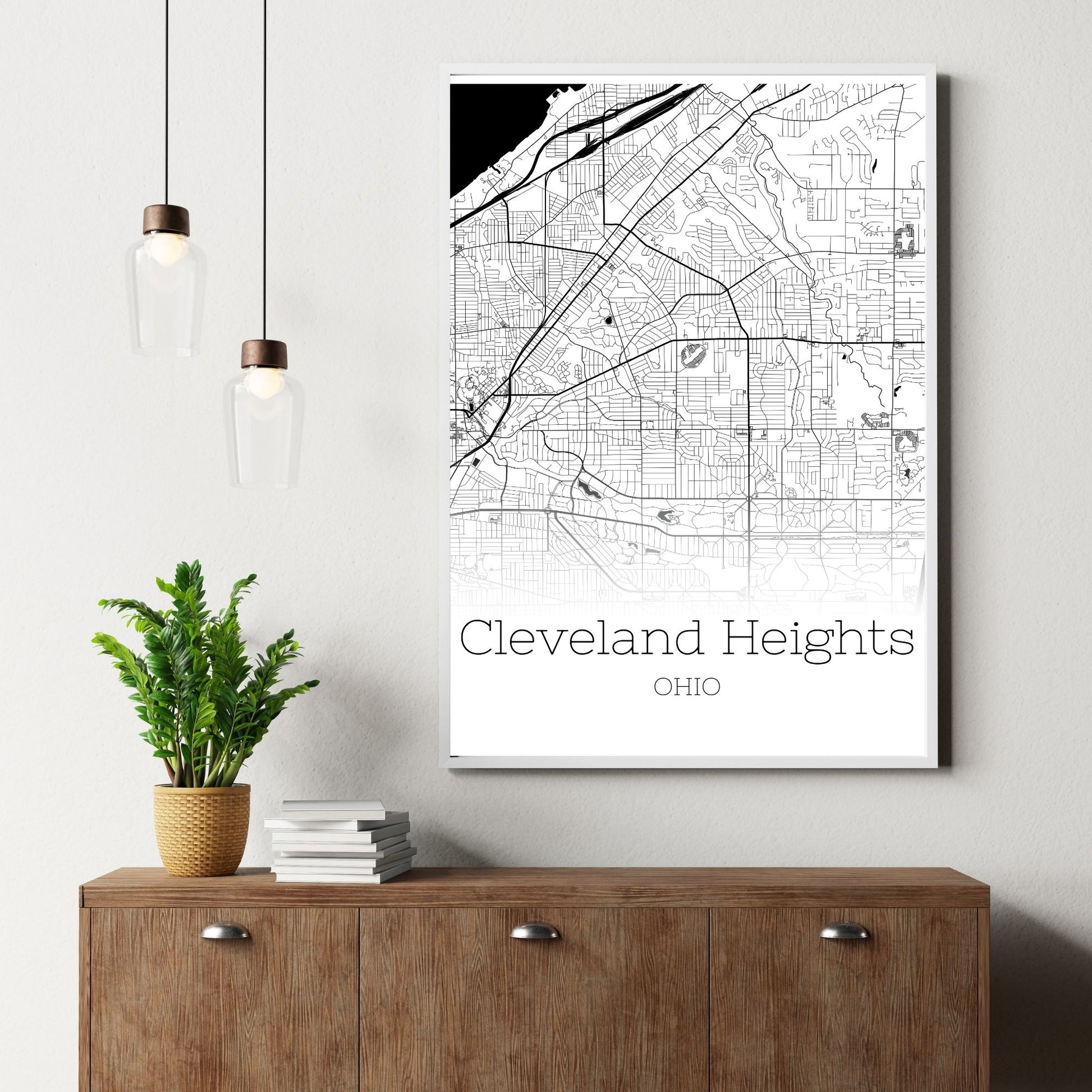 Cleveland Heights Ohio City Map Poster - GroovyGrove