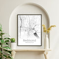 Redmond Washington City Map Poster - GroovyGrove