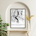 East Providence Rhode Island City Map Poster - GroovyGrove