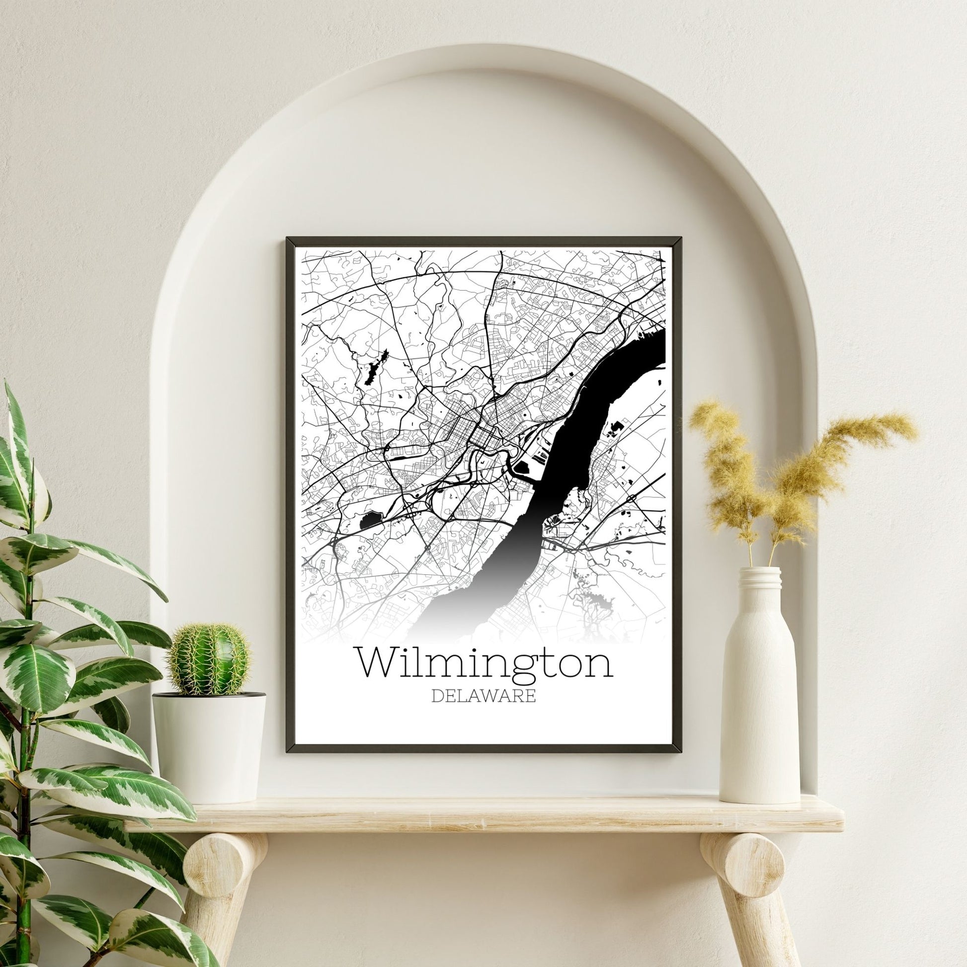 Wilmington Delaware City Map Poster - GroovyGrove