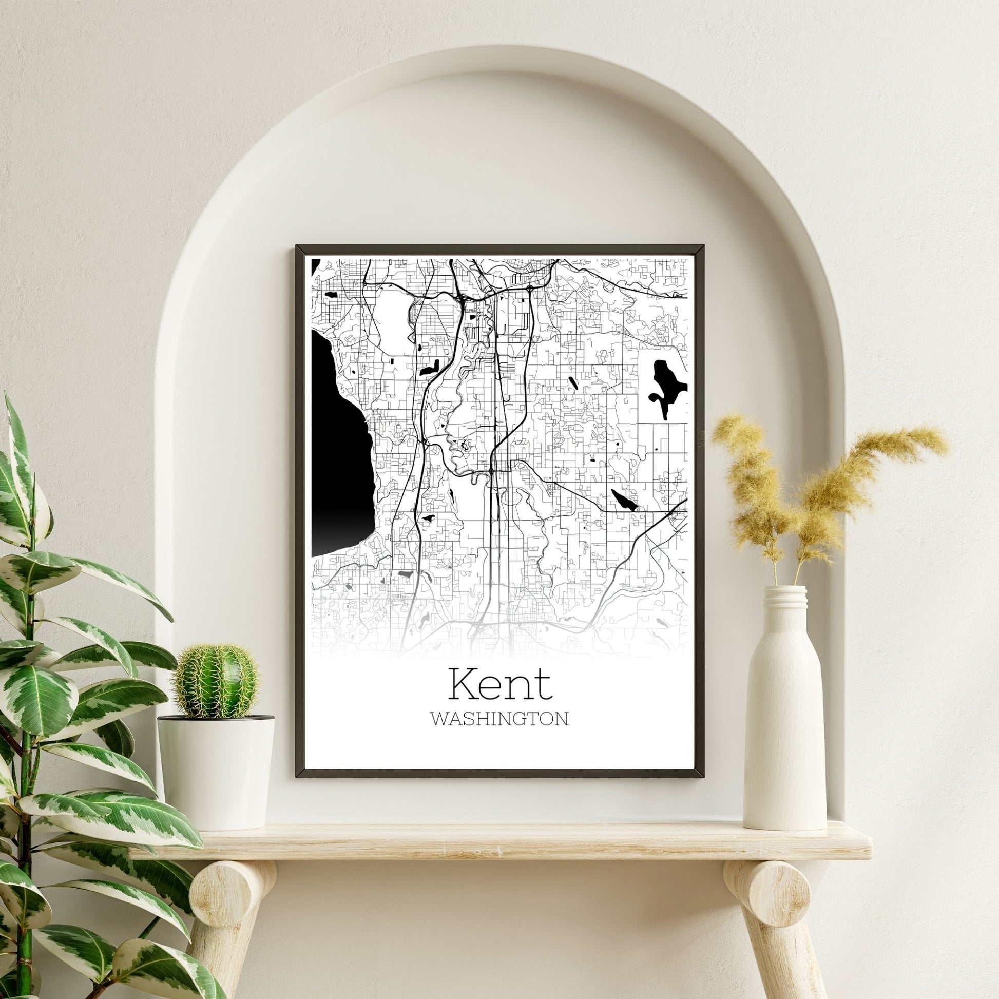 Kent Washington City Map Poster - GroovyGrove