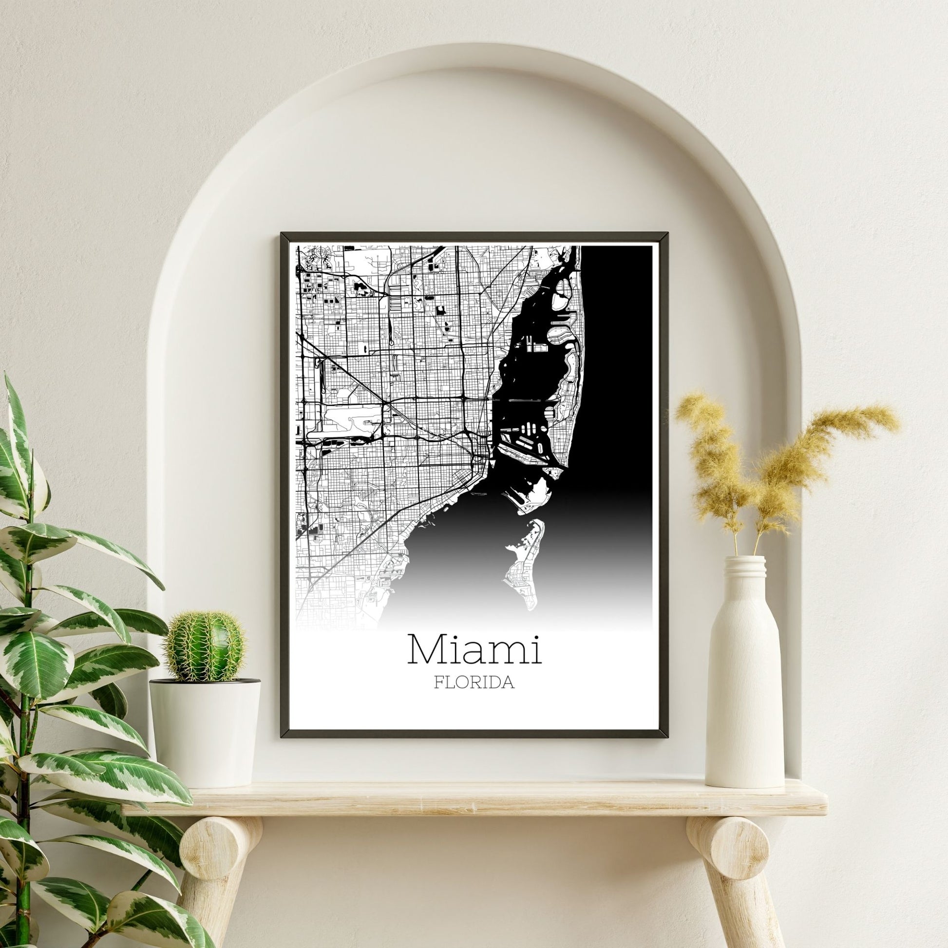 Miami Florida City Map Poster - GroovyGrove