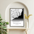 Pensacola Florida City Map Poster - GroovyGrove