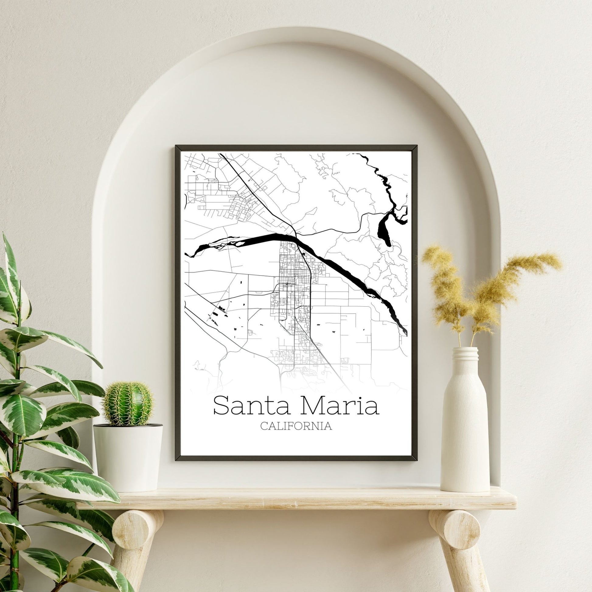 Santa Maria California City Map Poster - GroovyGrove