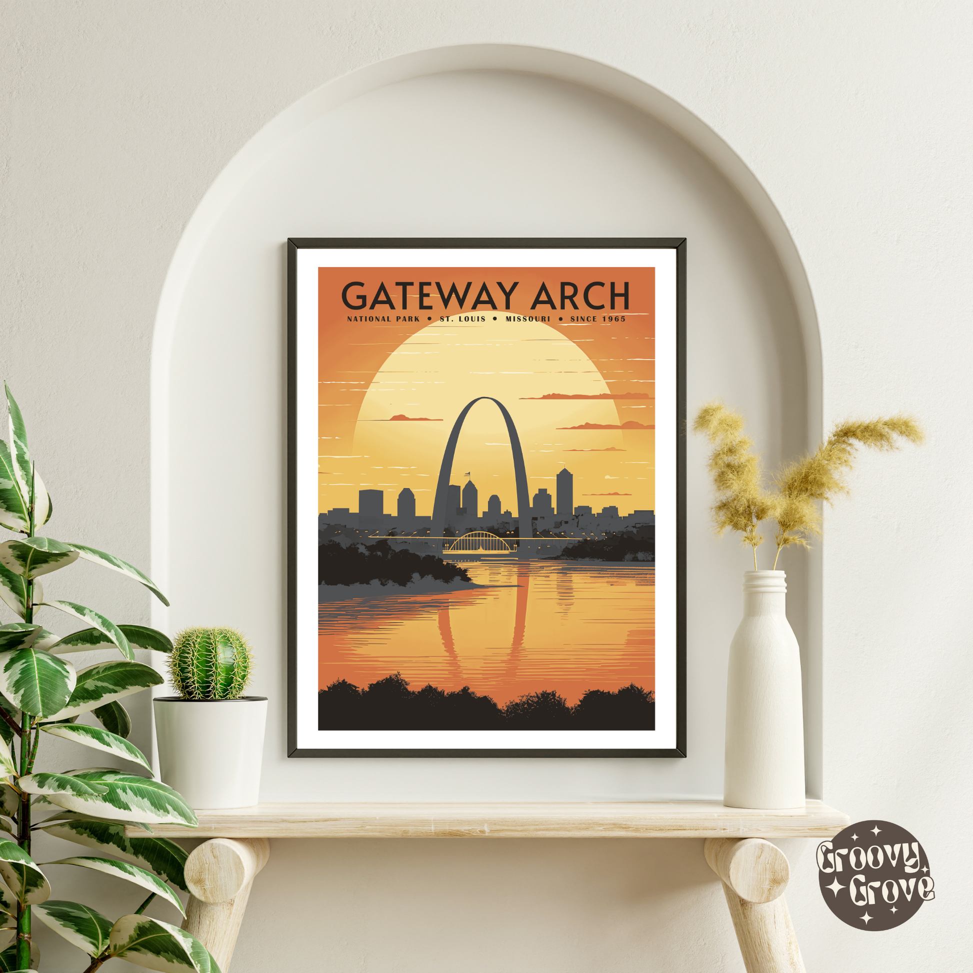 Gateway Arch National Park Vintage Poster - GroovyGrove