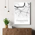 Chesterfield Missouri City Map Poster - GroovyGrove