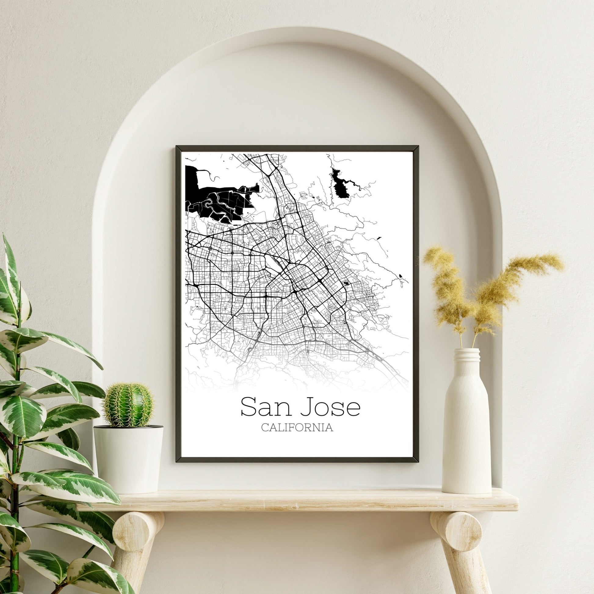 San Jose California City Map Poster - GroovyGrove