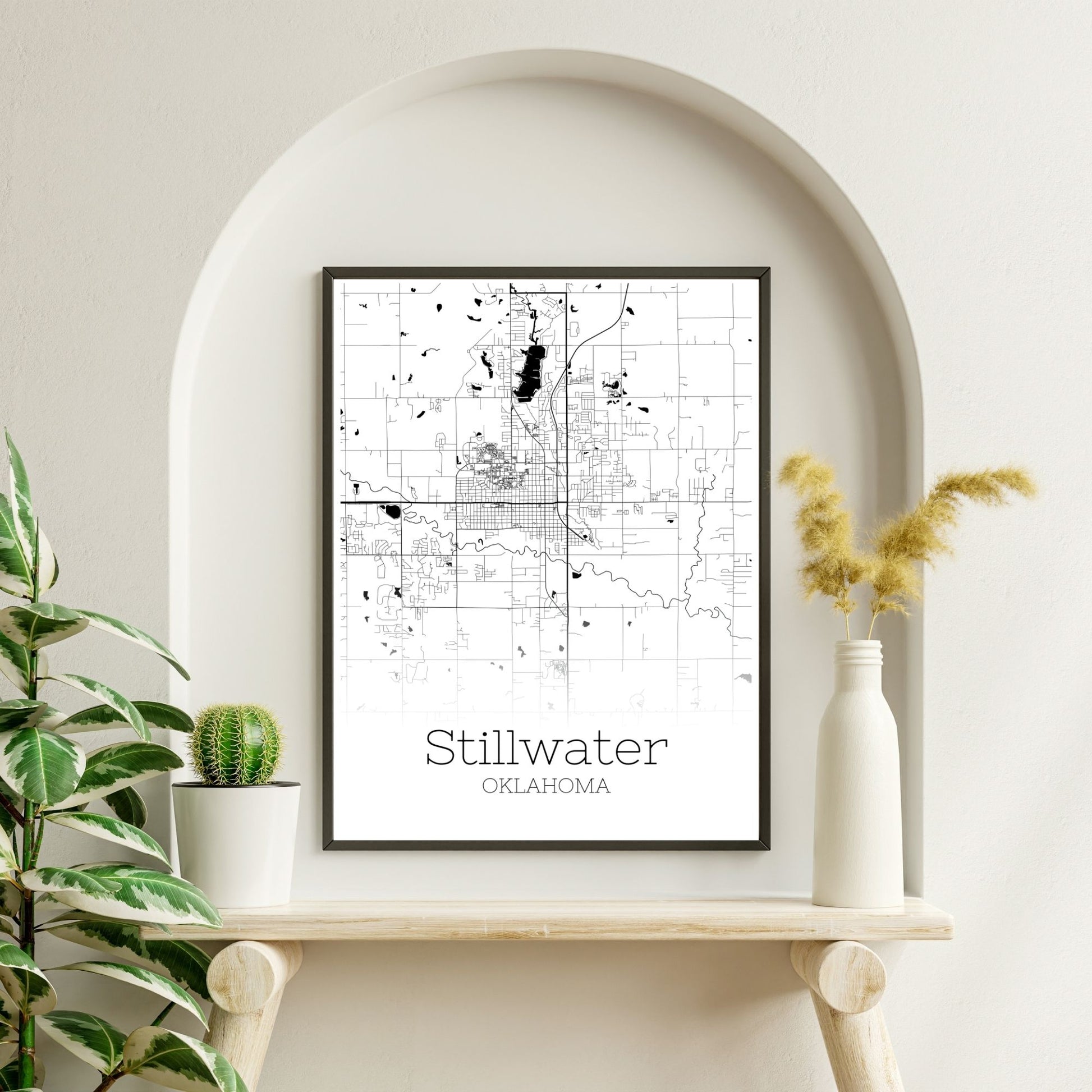 Stillwater Oklahoma City Map Poster - GroovyGrove