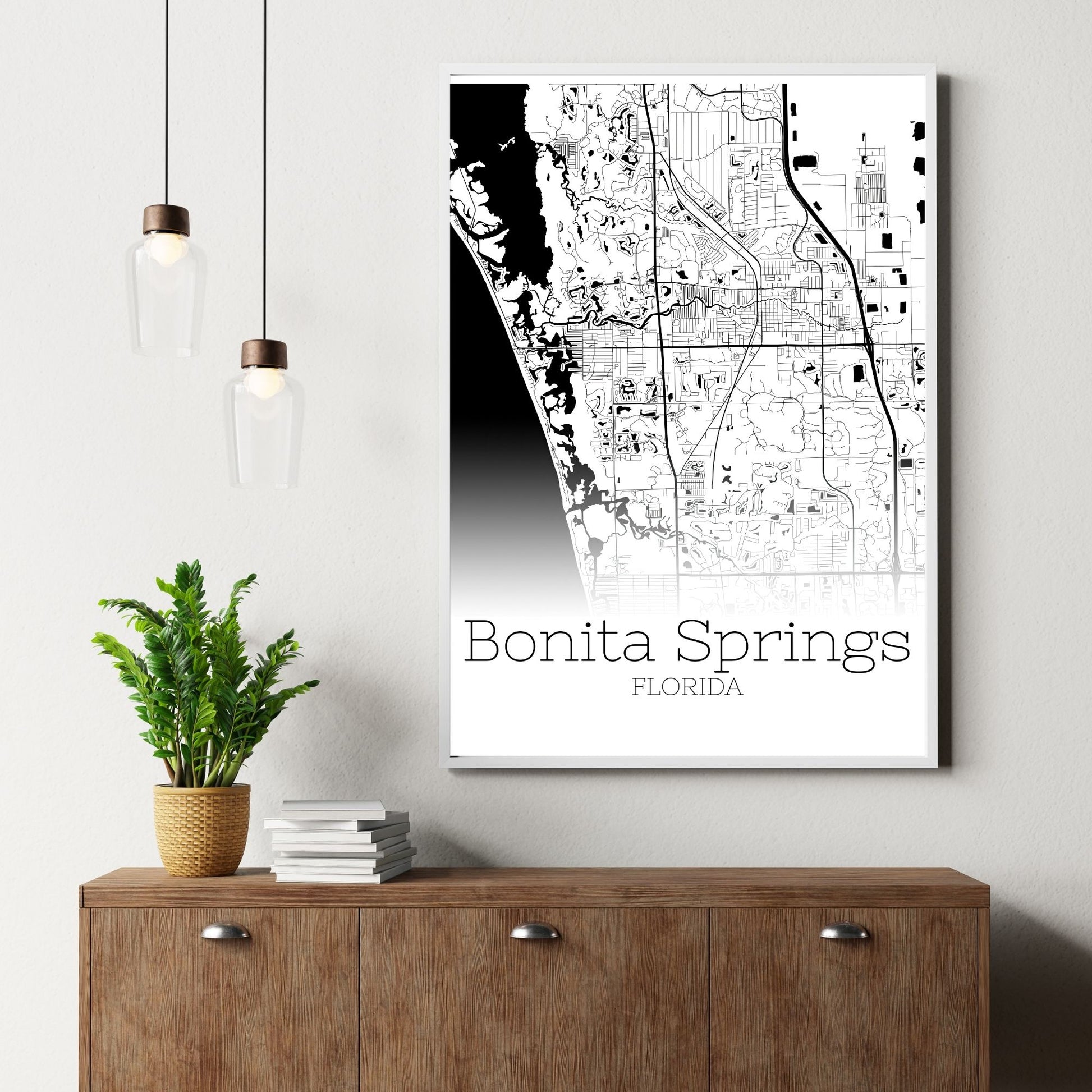 Bonita Springs Florida City Map Poster - GroovyGrove