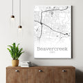 Beavercreek Ohio City Map Poster - GroovyGrove