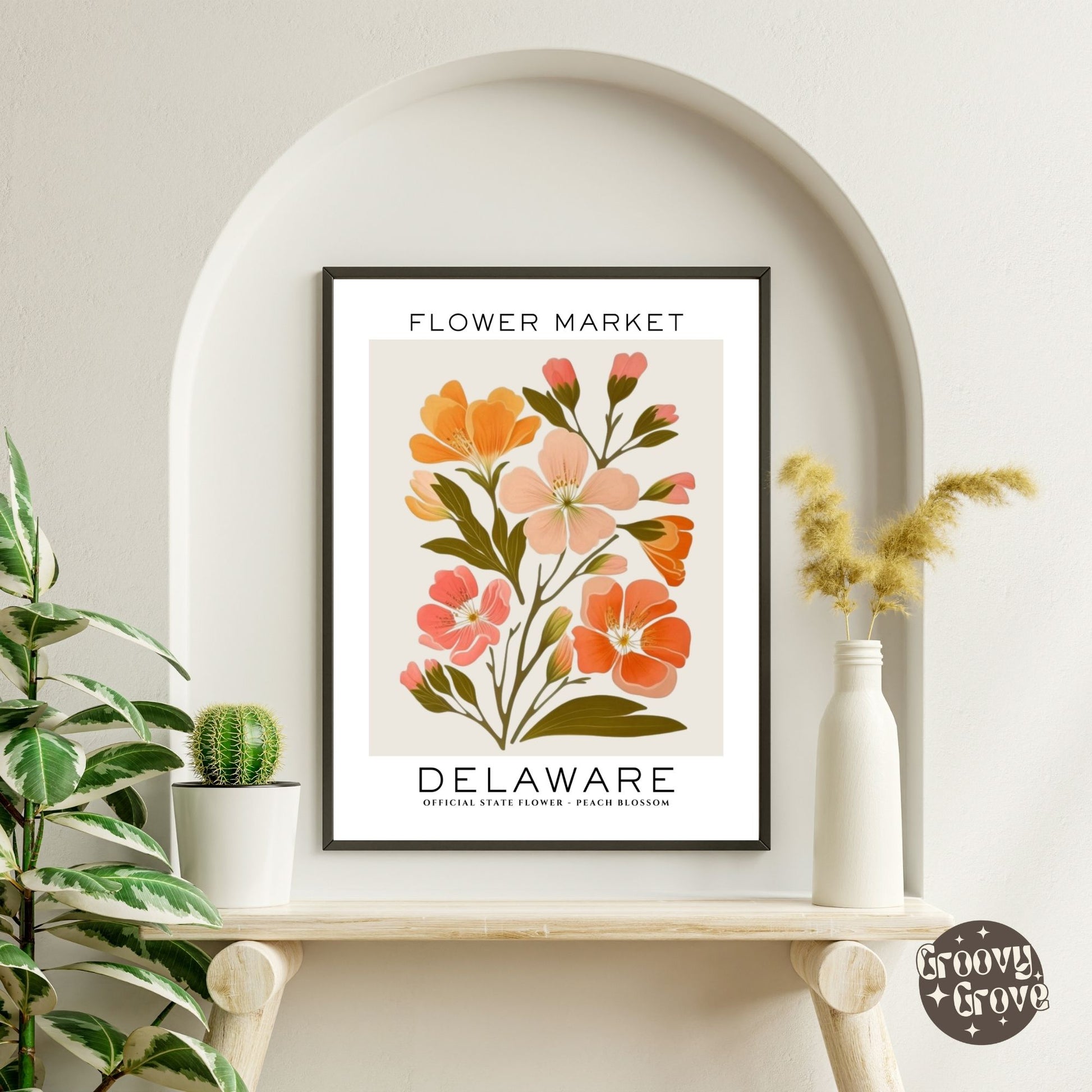 Delaware Flower Market Poster - GroovyGrove