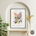 New Hampshire Flower Market Poster - GroovyGrove