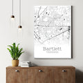 Bartlett Tennessee City Map Poster - GroovyGrove