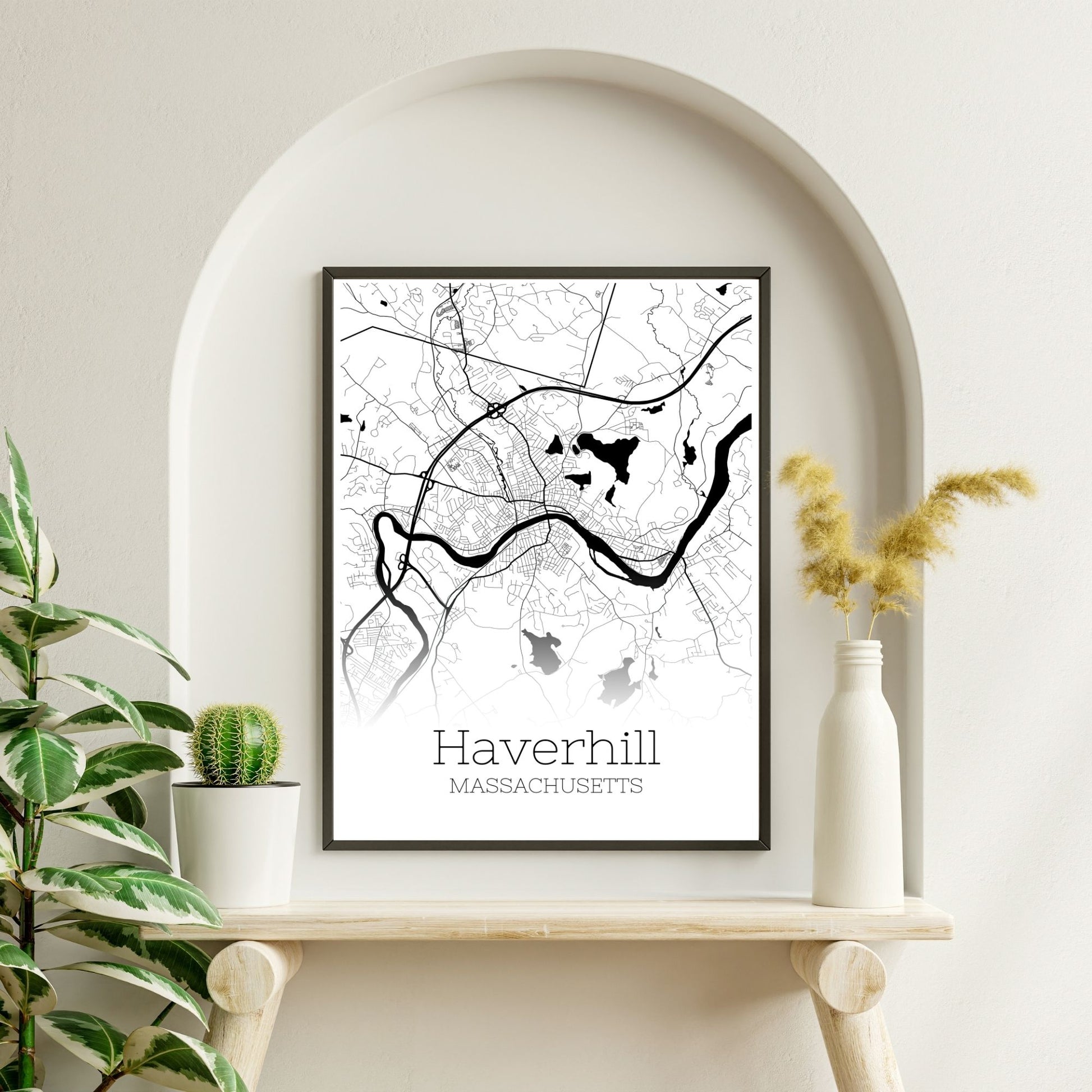 Haverhill Massachusetts City Map Poster - GroovyGrove