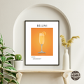 Bellini Retro Cocktail Poster - GroovyGrove