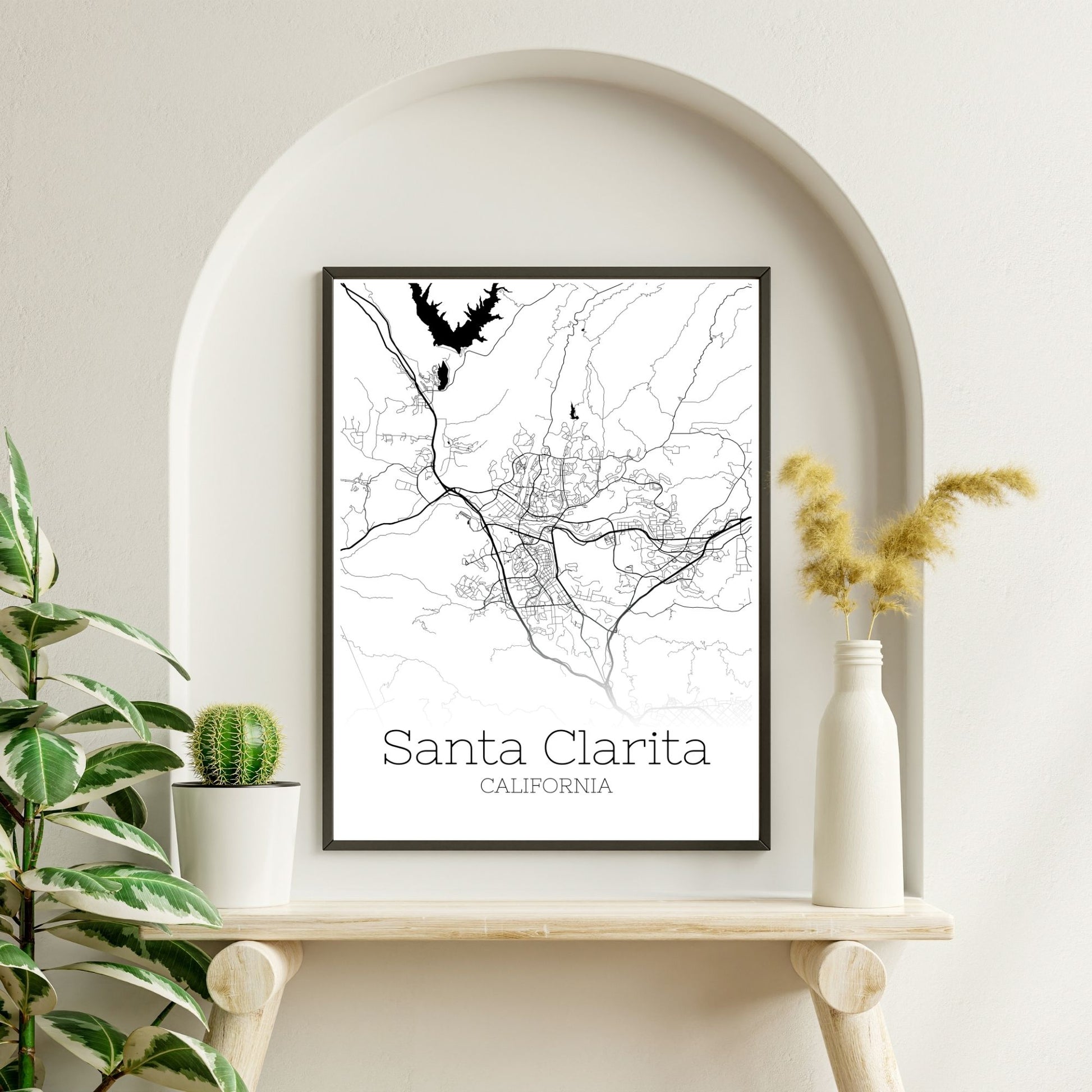 Santa Clarita California City Map Poster - GroovyGrove