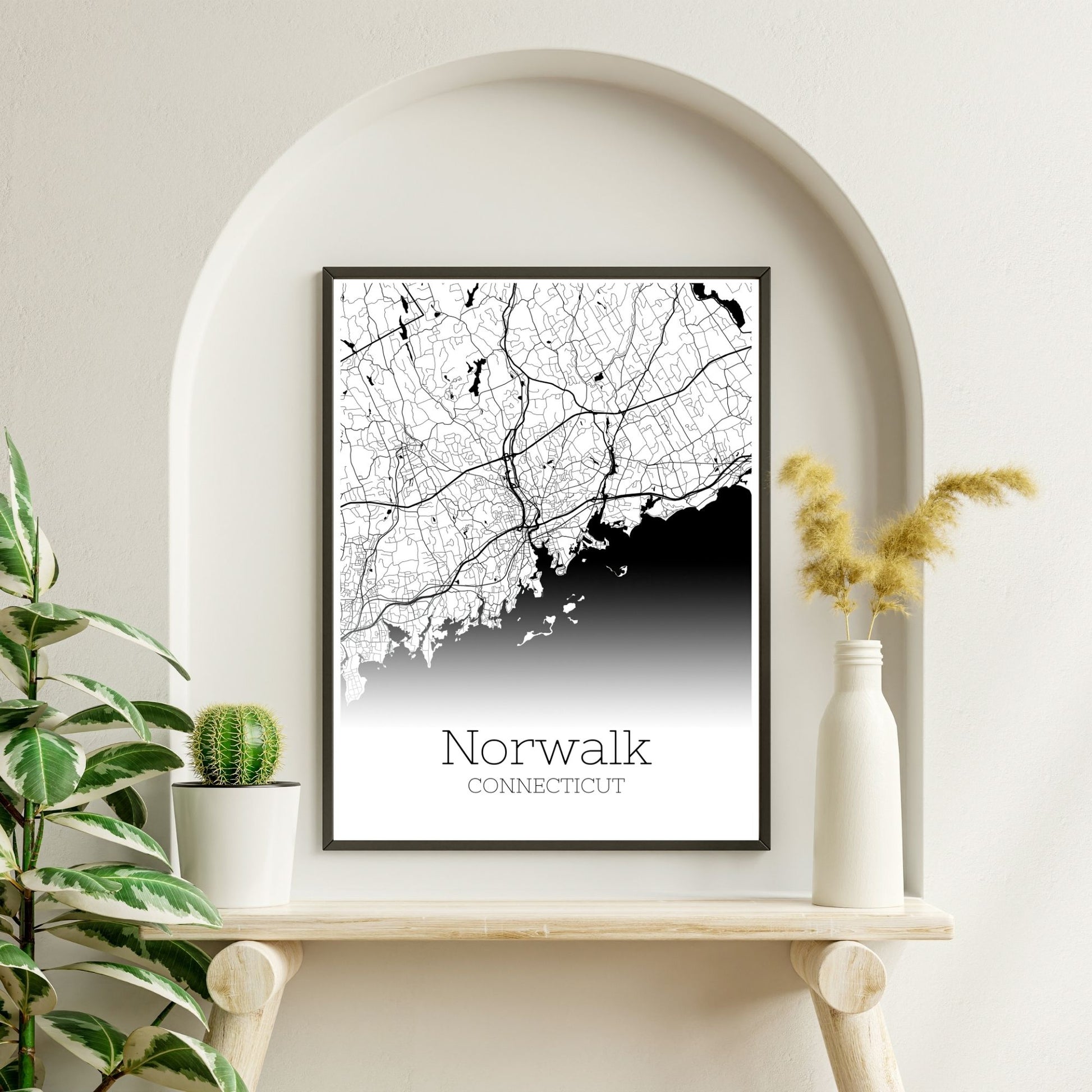 Norwalk Connecticut City Map Poster - GroovyGrove