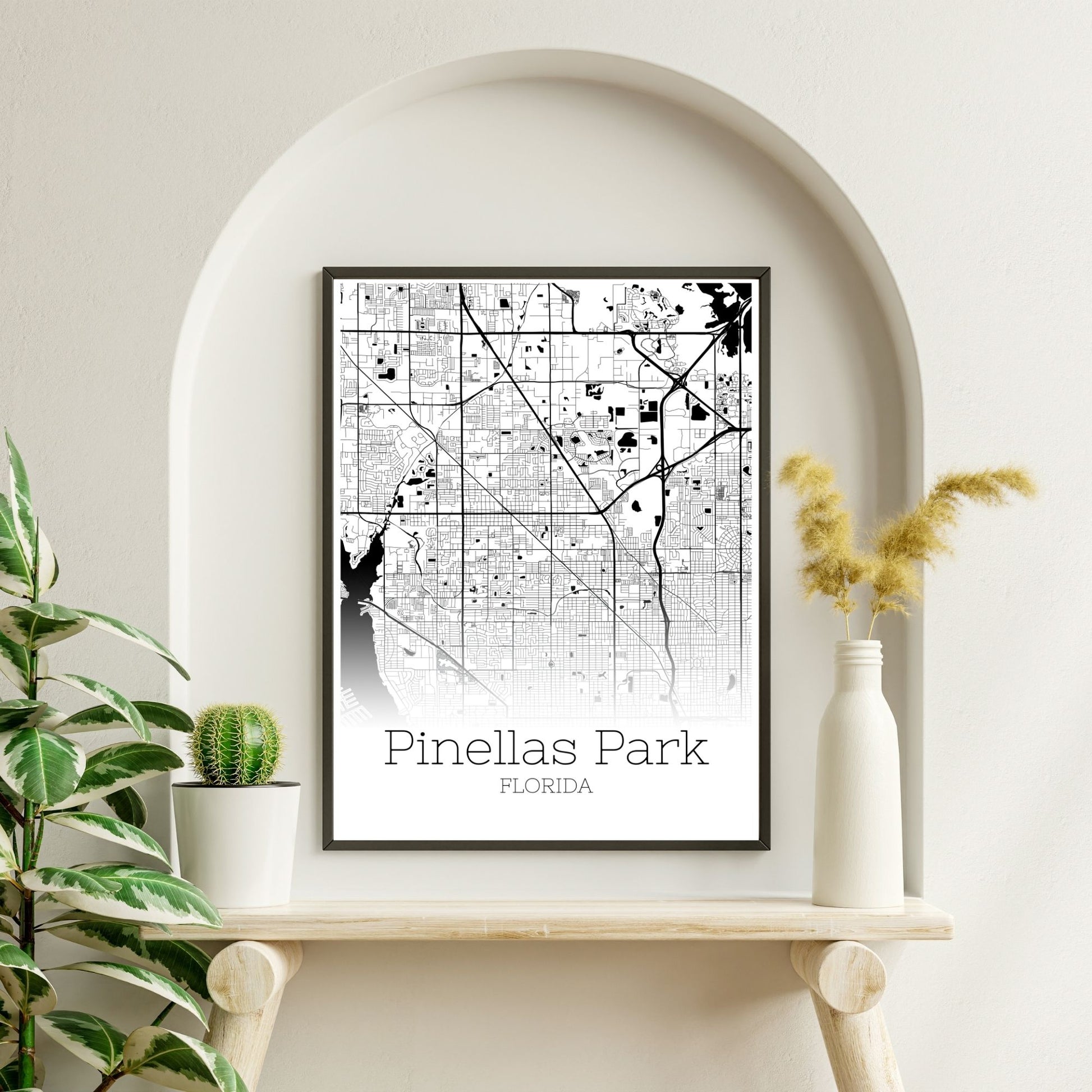 Pinellas Park Florida City Map Poster - GroovyGrove