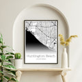 Huntington Beach California City Map Poster - GroovyGrove