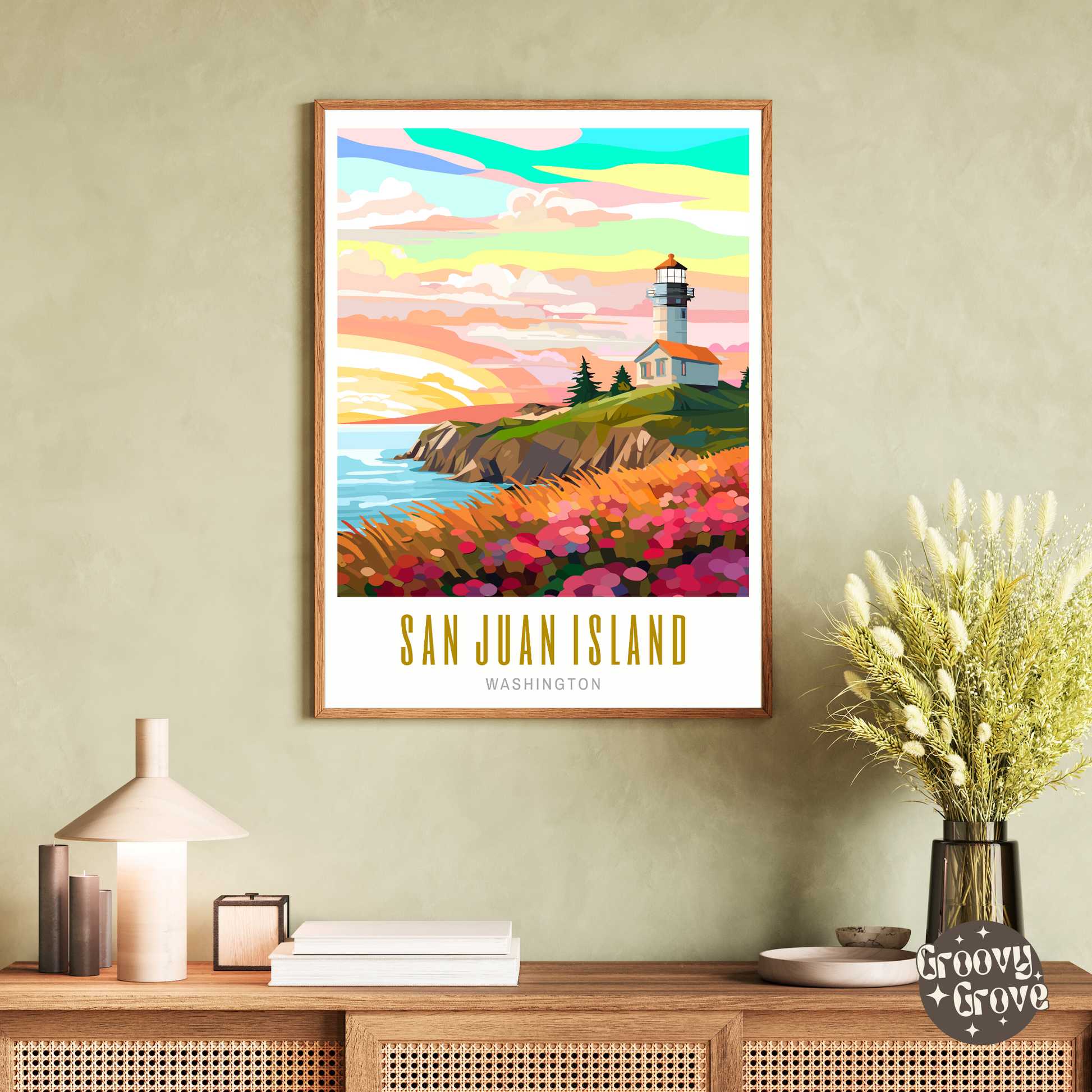 San Juan Island Washington Poster - GroovyGrove