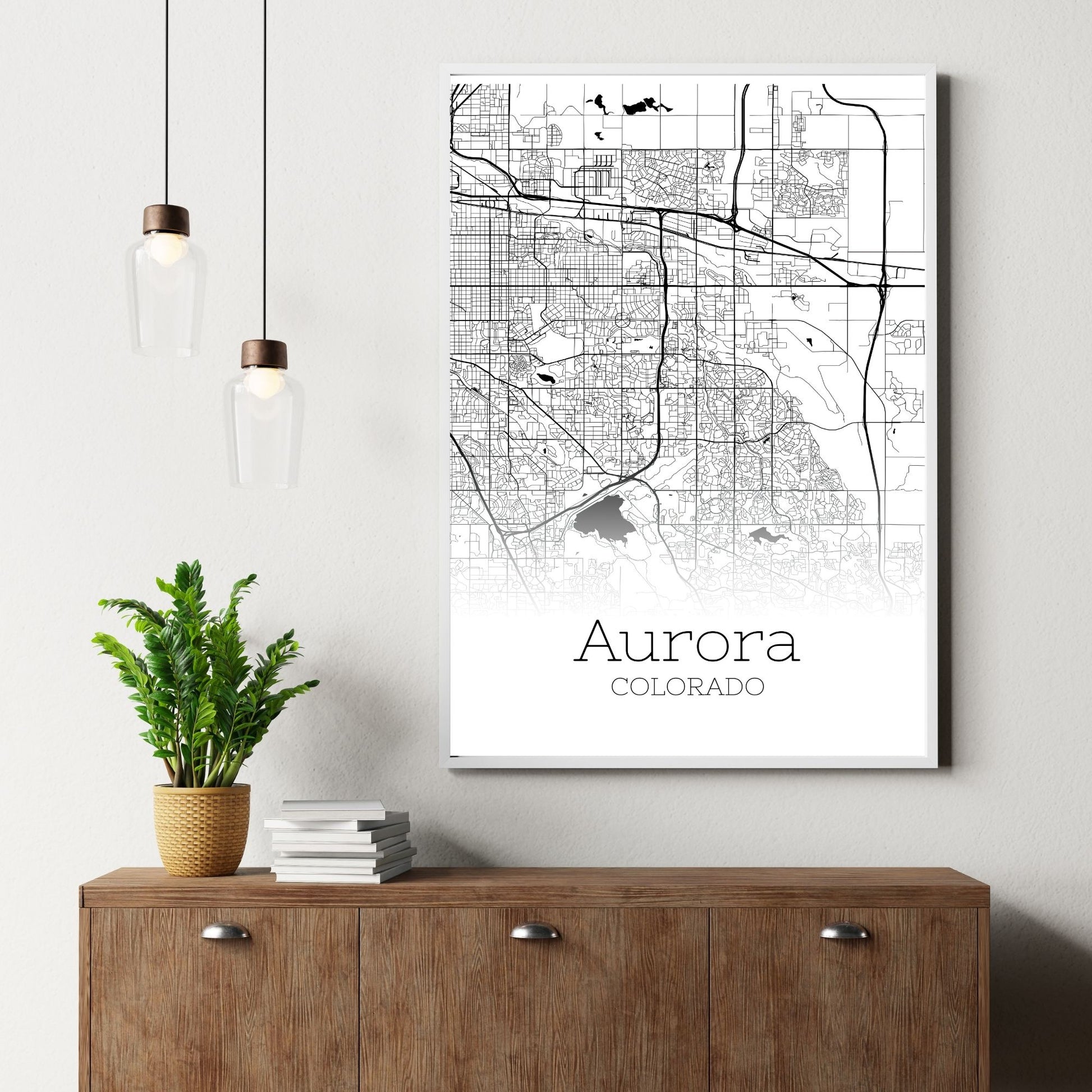 Aurora Colorado City Map Poster - GroovyGrove