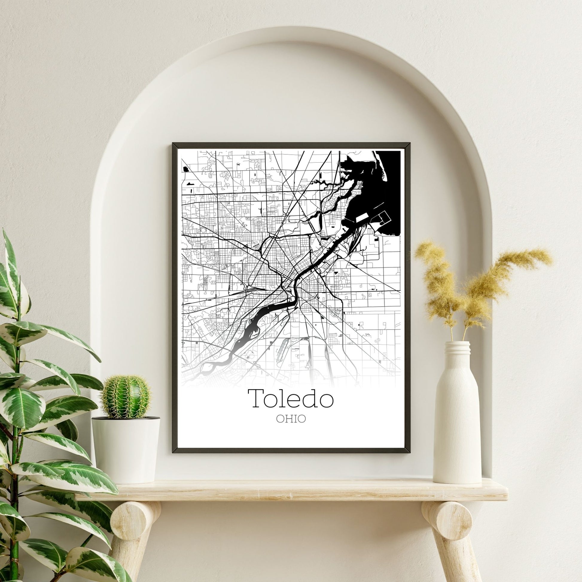 Toledo Ohio City Map Poster - GroovyGrove