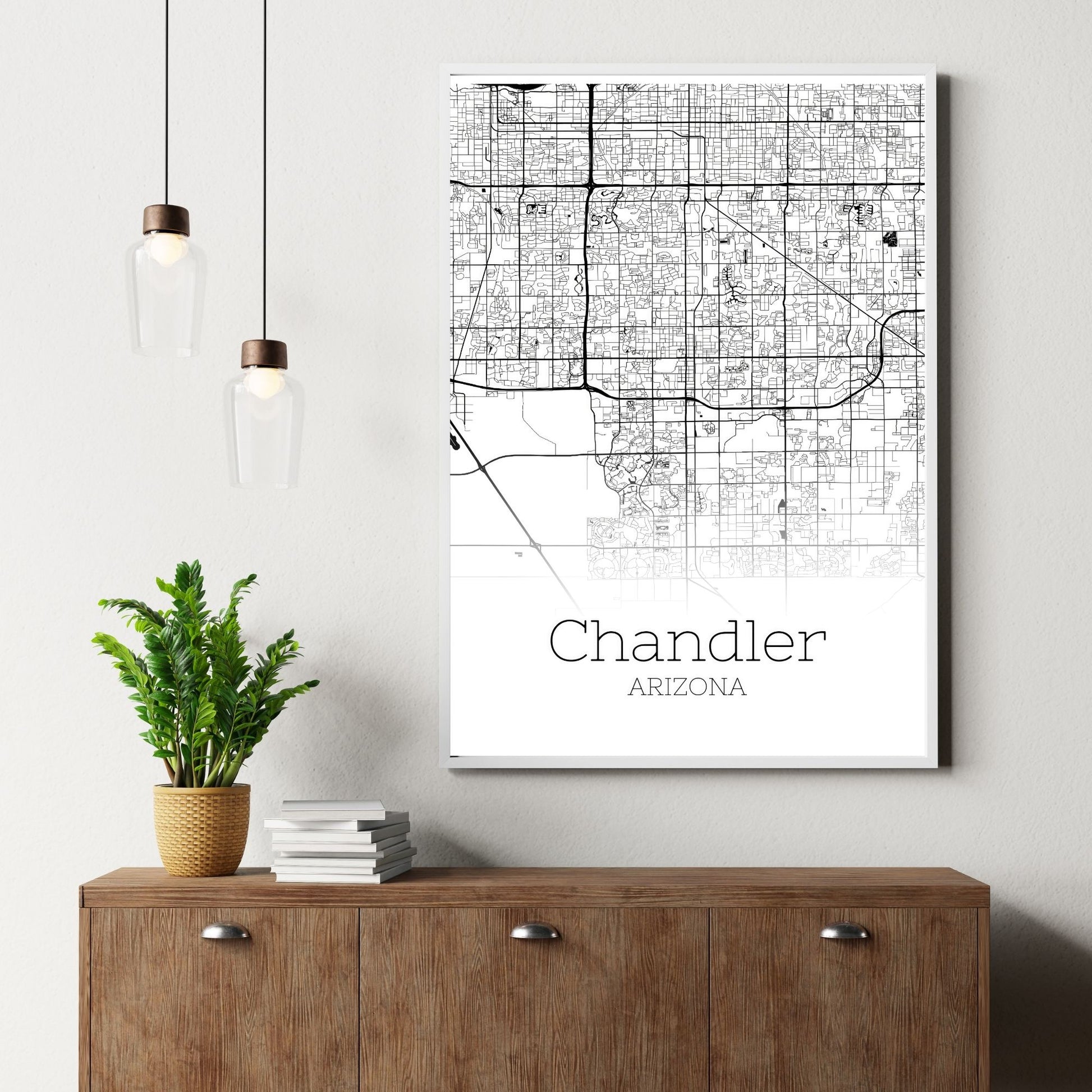 Chandler Arizona City Map Poster - GroovyGrove