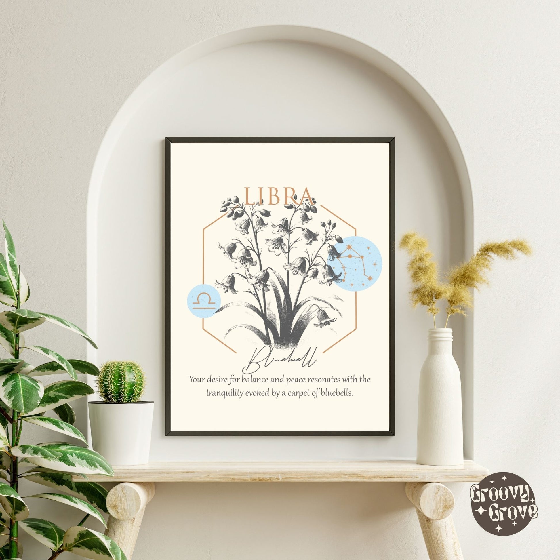 Libra Zodiac Sign Poster - GroovyGrove