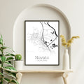 Novato California City Map Poster - GroovyGrove