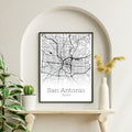 San Antonio Texas City Map Poster - GroovyGrove