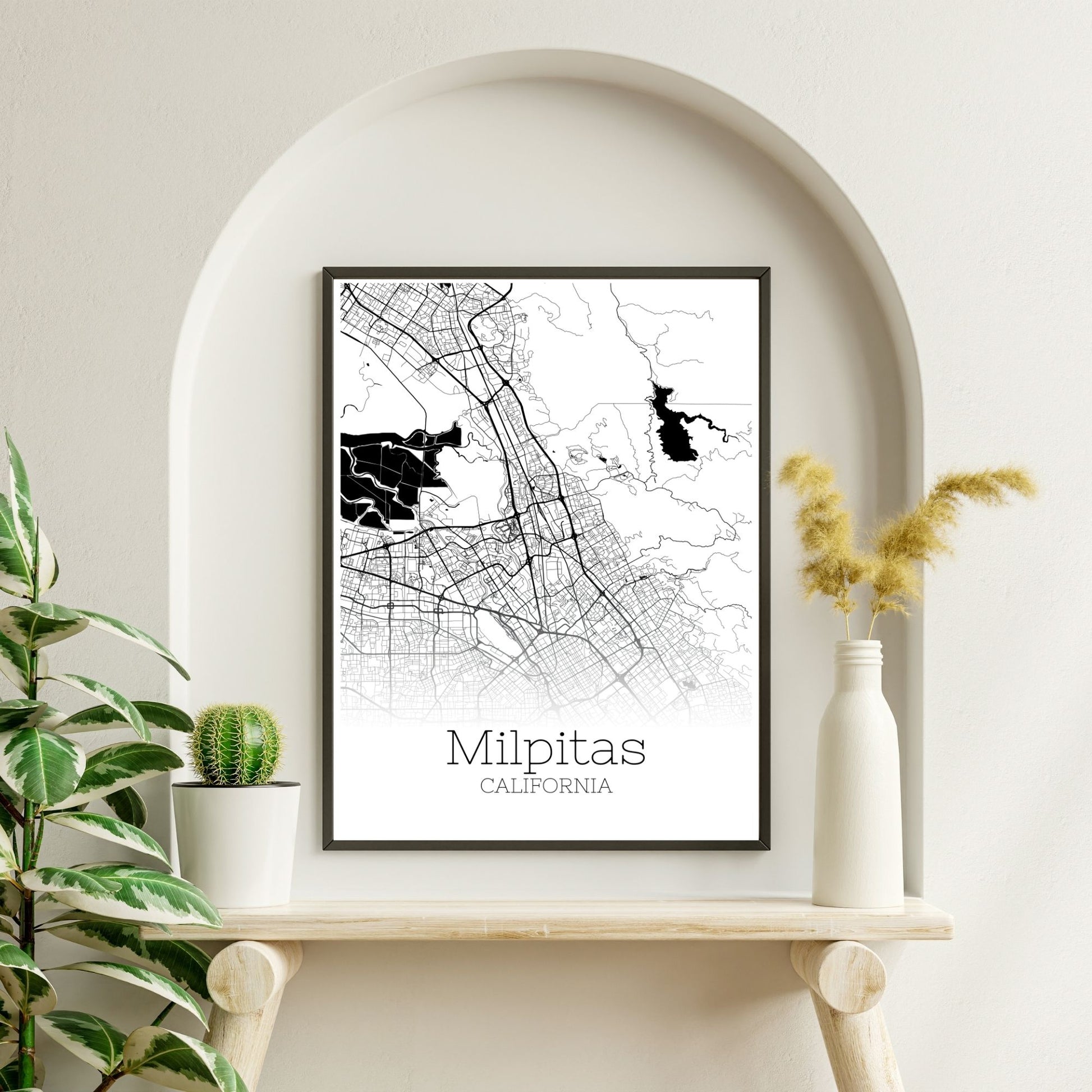 Milpitas California City Map Poster - GroovyGrove