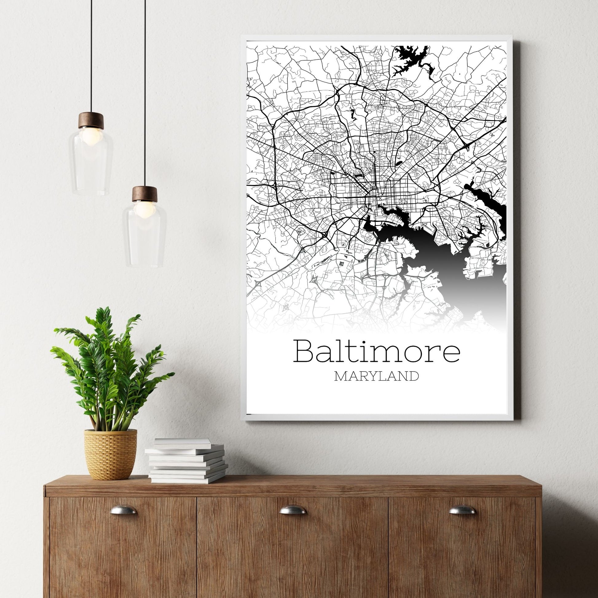 Baltimore Maryland City Map Poster - GroovyGrove