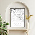 Murrieta California City Map Poster - GroovyGrove