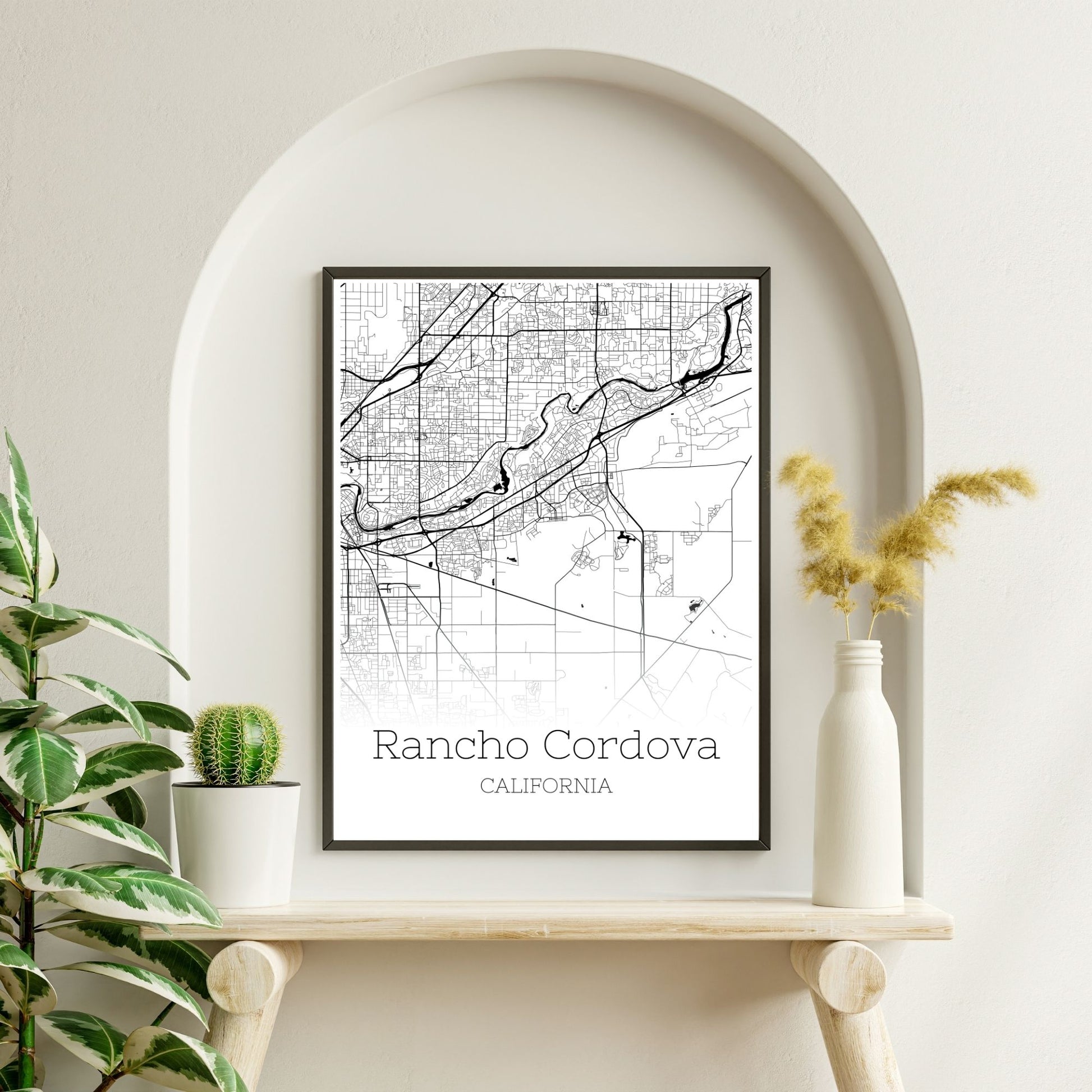 Rancho Cordova California City Map Poster - GroovyGrove