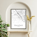 Mansfield Texas City Map Poster - GroovyGrove